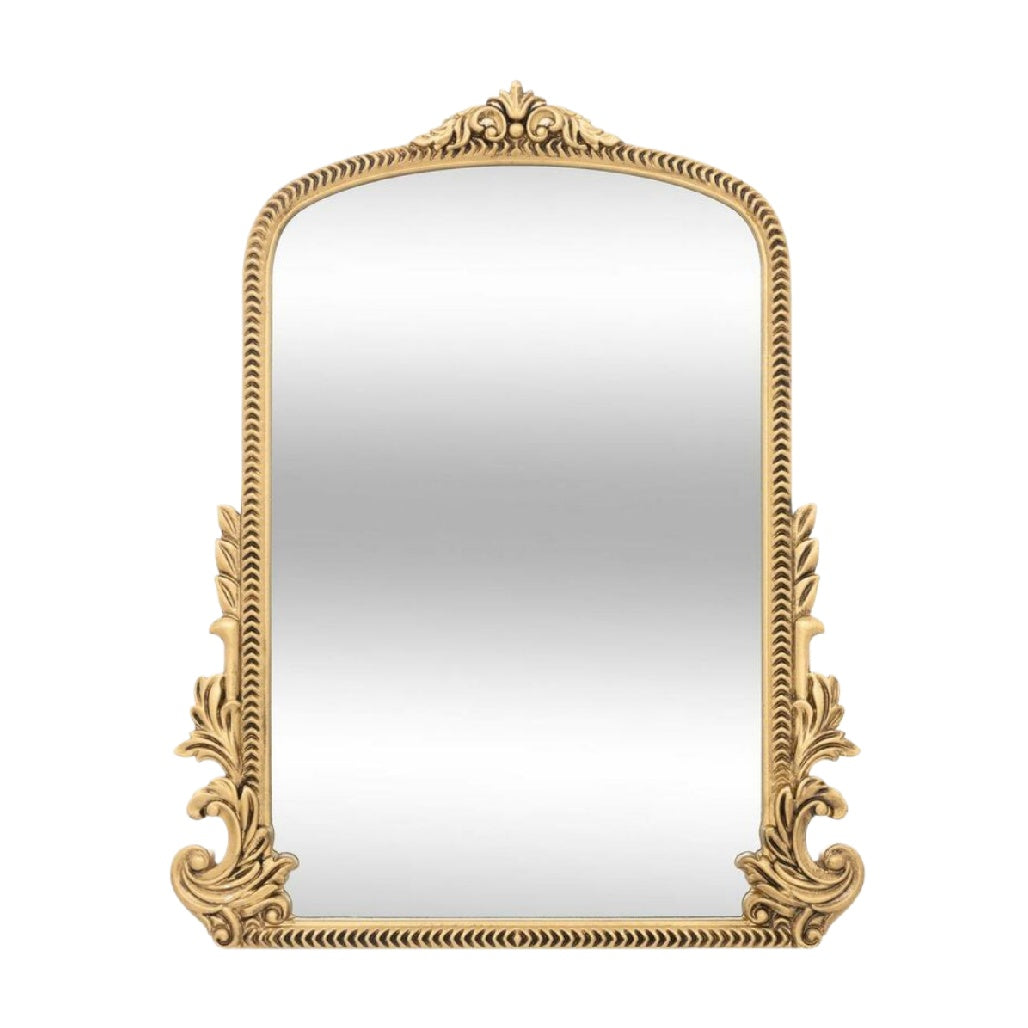 Miroir décoratif en plastique doré pour intérieur - 50 x 30 x 5