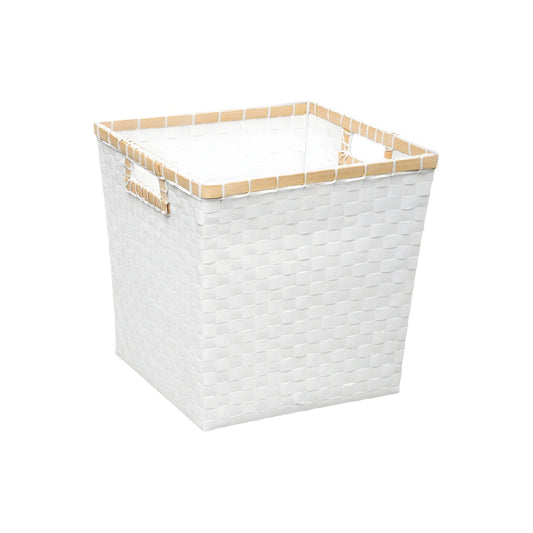 Panier de rangement en plastique tissé pour la maison - 30 x 30 x 30