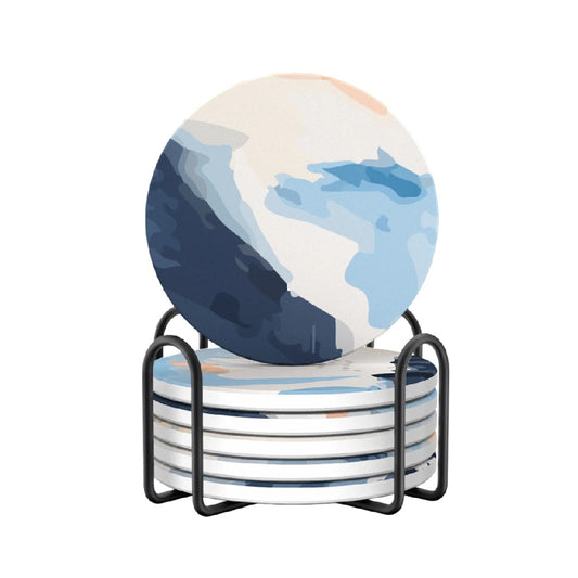 Sous-verres en céramique pour table en acier inoxydable - 10 x 10 x 1