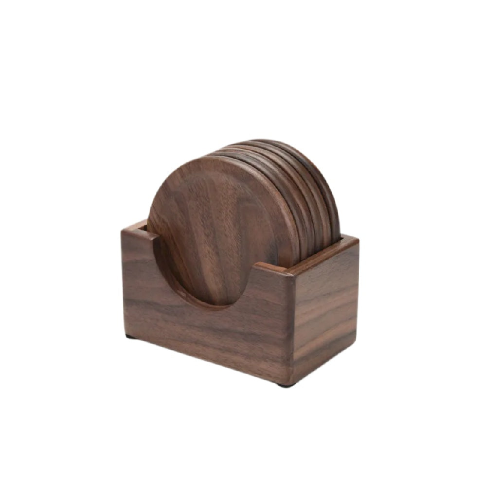 Sous-verres en bois avec support pour entretien de table - 10 x 10 x 5